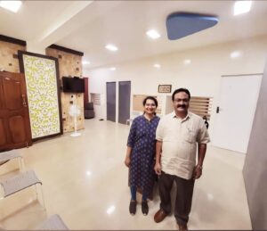 Dr. Shambulinga with Dr. Veena Shambulinga at Dental Solutions HSR Layout
