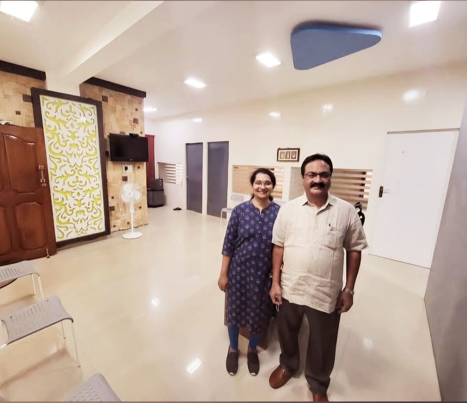 Dr. Shambulinga with Dr. Veena Shambulinga at Dental Solutions HSR Layout